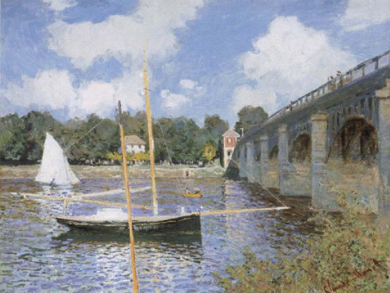 Claude Monet The road bridge at Argenteuil Sweden oil painting art